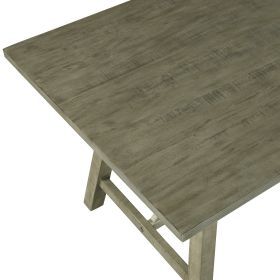 TOPMAX 6 Piece Dining Table Set Wood Dining Table and chair Kitchen Table Set with Table, Bench and 4 Chairs, Rustic Style
